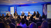 From left to right: Nelson Brens, ASAPRA president; Víctor Almiray, director of customs and trade compliance for Latin America at HUAWEI; Suzanne Lemaitre, WBO executive director; Patricia Masella, AMECOMEX president; and Moisés Solís Flores, ALACAT vicepresident.