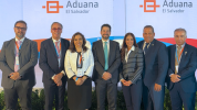 From left to right: Marcelo de Castro, Marketing Director, ASAPRA; Alfonso Rojas, President, GRSP; Katya López, Board Member, BASC Pichincha; Ricardo Treviño, Deputy Secretary General, WCO; Suzanne Lemaitre, Executive Director, WBO; Nelson Brens, President, ASAPRA; and Ricardo Fuentes Ávila, Secretary General, ASAPRA.